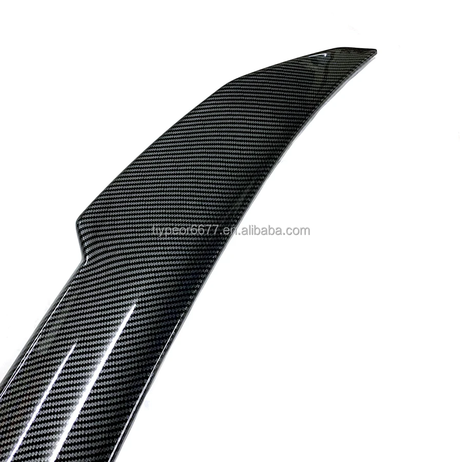 product tiypeor psm style carbon fiber look rear trunk spoiler wing for bmw 4 series g22 430i g82 m4 2021   car styling accessory-6