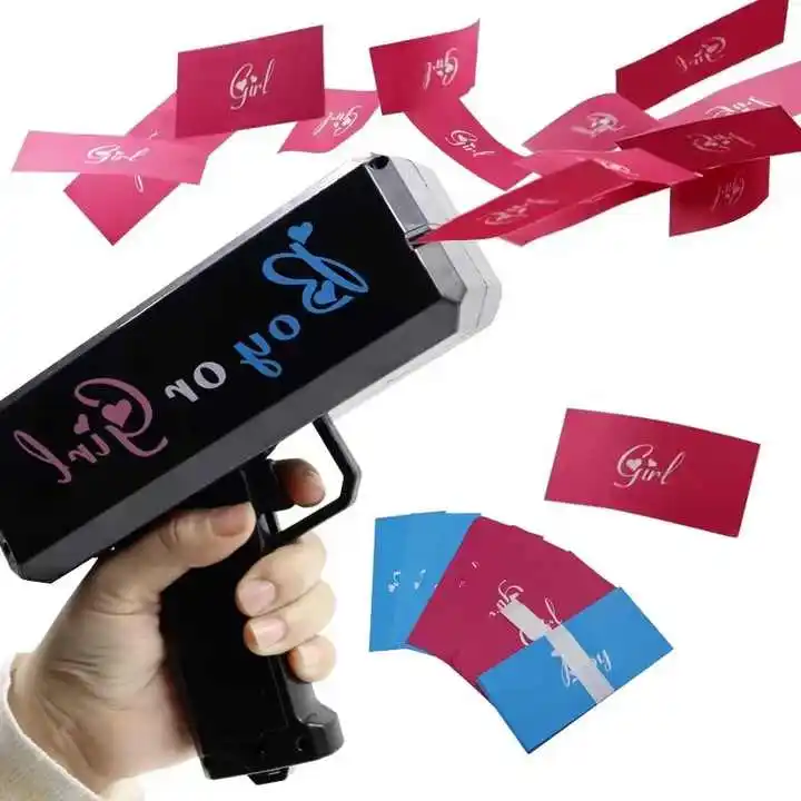 Boys and Girls Spray Money Gun Toys Gender Reveal Party Money Shooter Gender Reveal Party Supplies