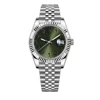 Silver case+dark gre dial