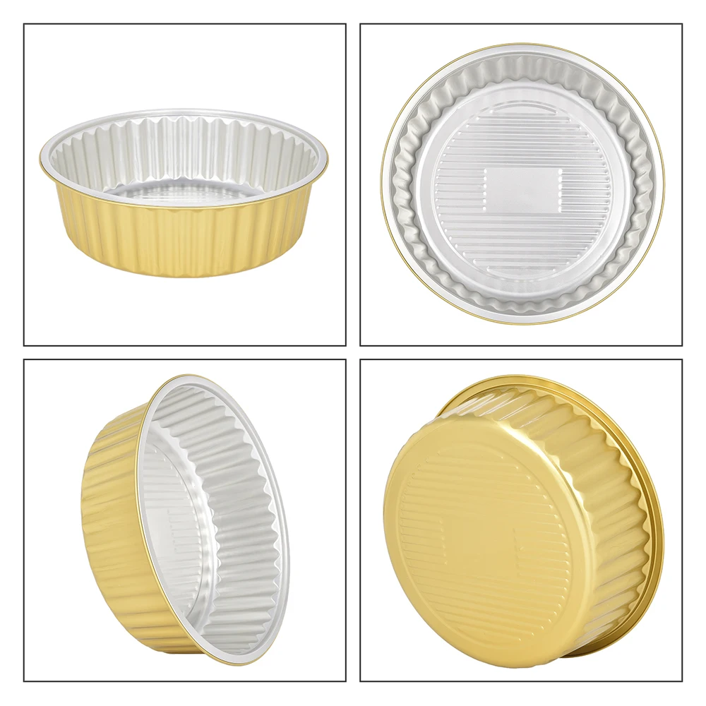 product y4000 large 4000ml gold round disposable aluminum tray food grade for utility  baking pp plastic type pan-2