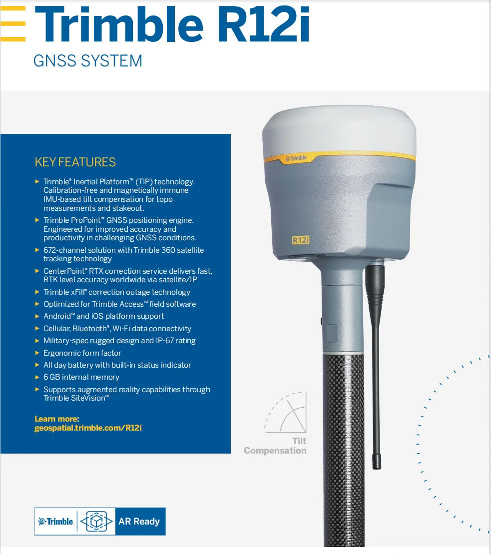 Trimble R12 GNSS Receiver - Affordable RTK Base and Rover with IMU ...