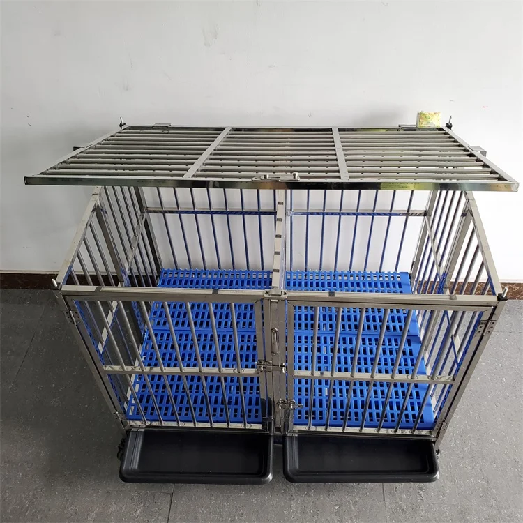 Dog Kennels Cages Collapsible Adult Sale Big Dogs Outdoor Strong Stainless Steel Enclosed Metal