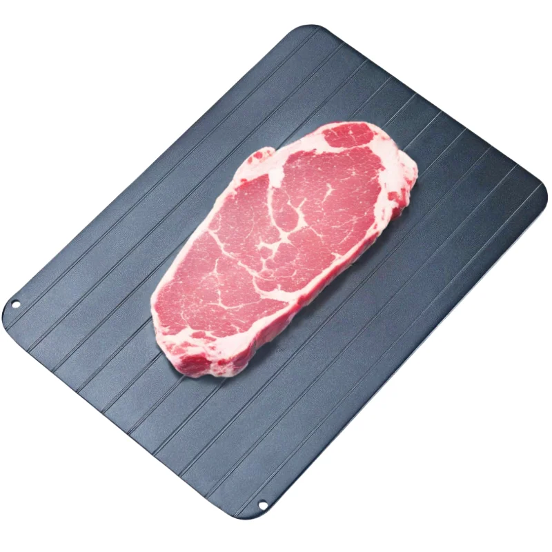 Creative Metal Fast Defrosting Tray Aluminum Meat Thawing Plate for Home Kitchen Quick Thawing Frozen Food Steak