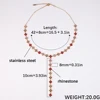 Collana a forma di Y con quadrifoglio - 12