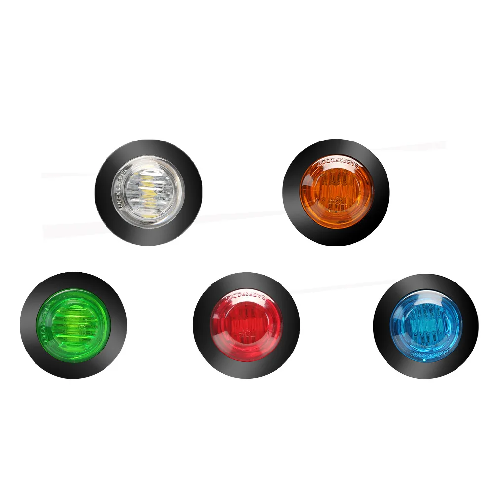 YOSOVLAMP 3/4 Inch Truck Edge Light Small Round Light 12v24v Car Eagle Eye signal LED Width Indicator Light