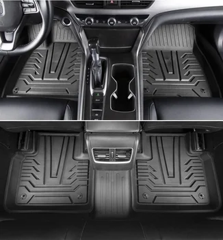 TPE Mats 3D 5D Foot Car Floor Liner for Honda Accord 2018+All Weather Waterproof Anti-slip Custom Set Interior Accessories