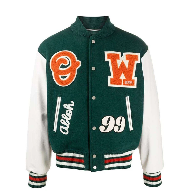Custom Size Logo With Chenille Patches Chic Embroidery Flight Baseball Letterman Bomber Chaqueta ...