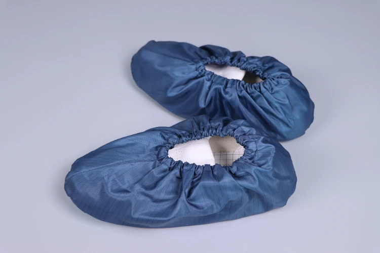 White Blue Waterproof Reusable Shoe Covers Anti Skip Antistatic Esdsole