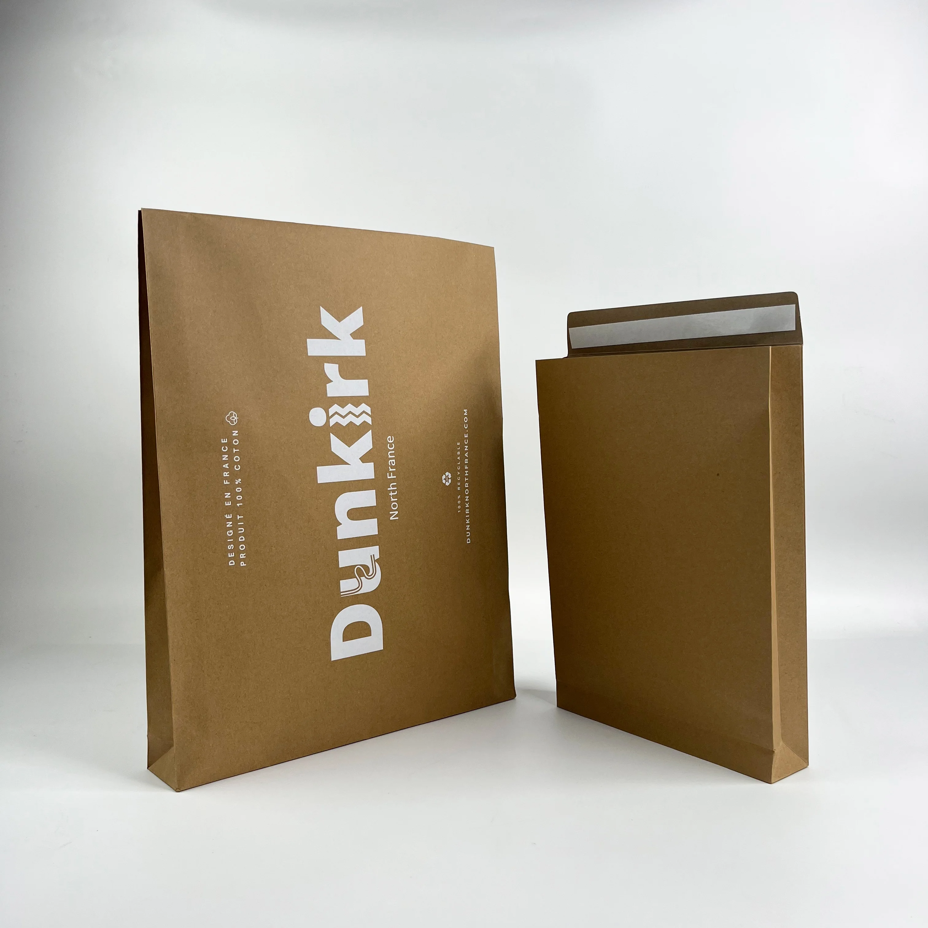 Custom Printed Clothing Courier Package Polymailer Shipping Biodegradable  Kraft Paper Mailer Bag Cardboard Envelope Bag