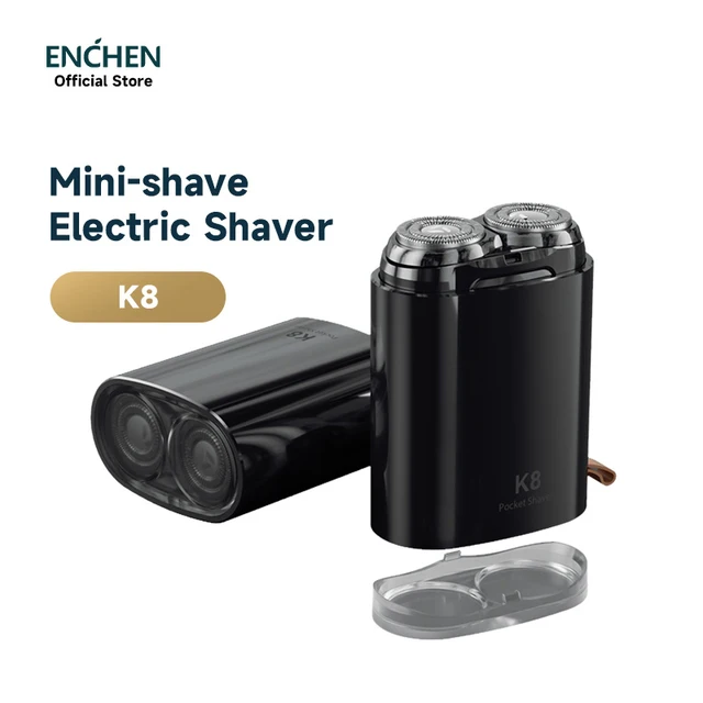 ENCHEN Men's Electric Mini Portable Shaver & Razor Waterproof with Twin Blade USB Battery Powered Face Beard Body Care Car Use