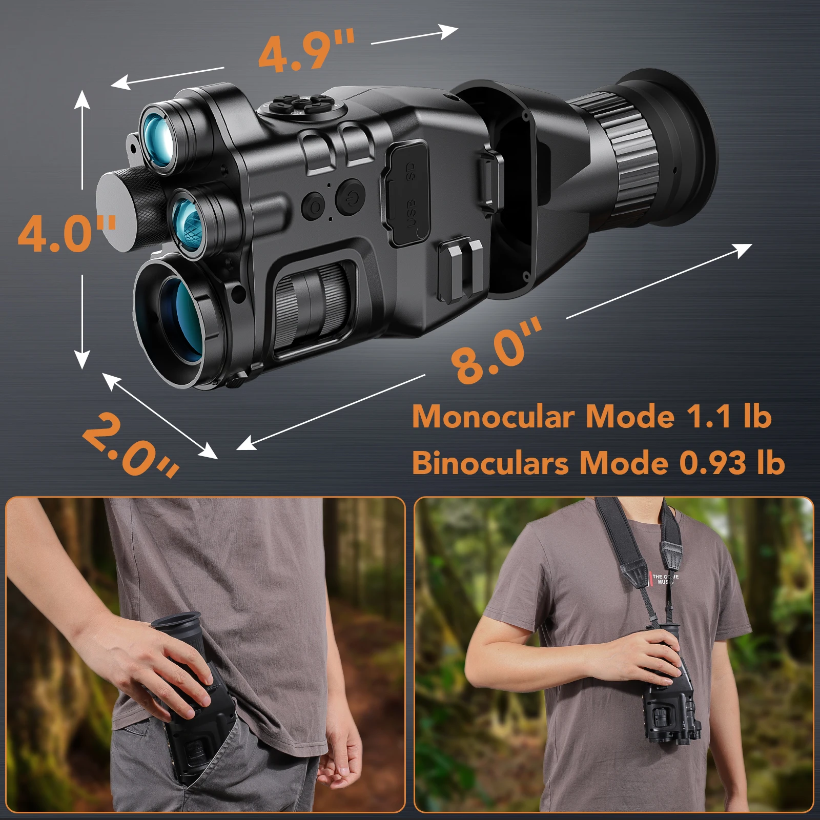 Henbaker Cy789 Night Vision Hunting Monocular Scope Hunting Scope Night Vision Scope