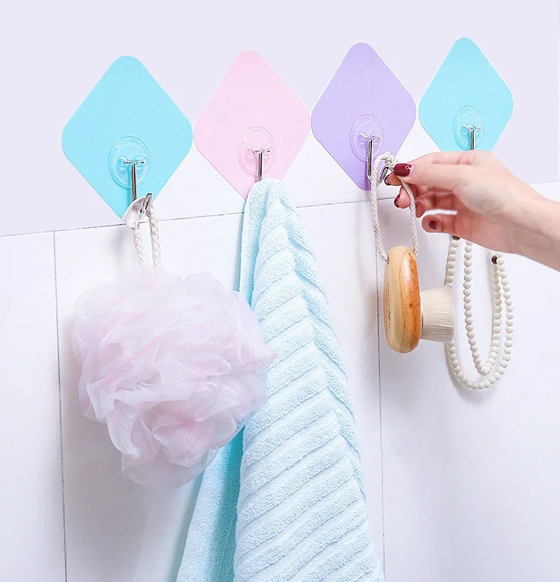 creative new pearlescent color strong traceless viscose packaging magic nail free stick novelty hooks opp pack factory