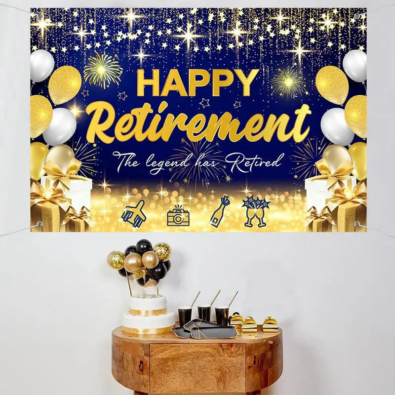 Retirement Program Sample Backdrop Happy Retirement Backdrop - Perfect Party Decorations