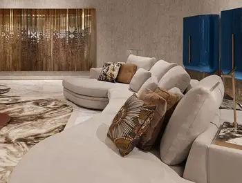 モダンラグジュアリー円形カーブソファ リビングルーム家具セット