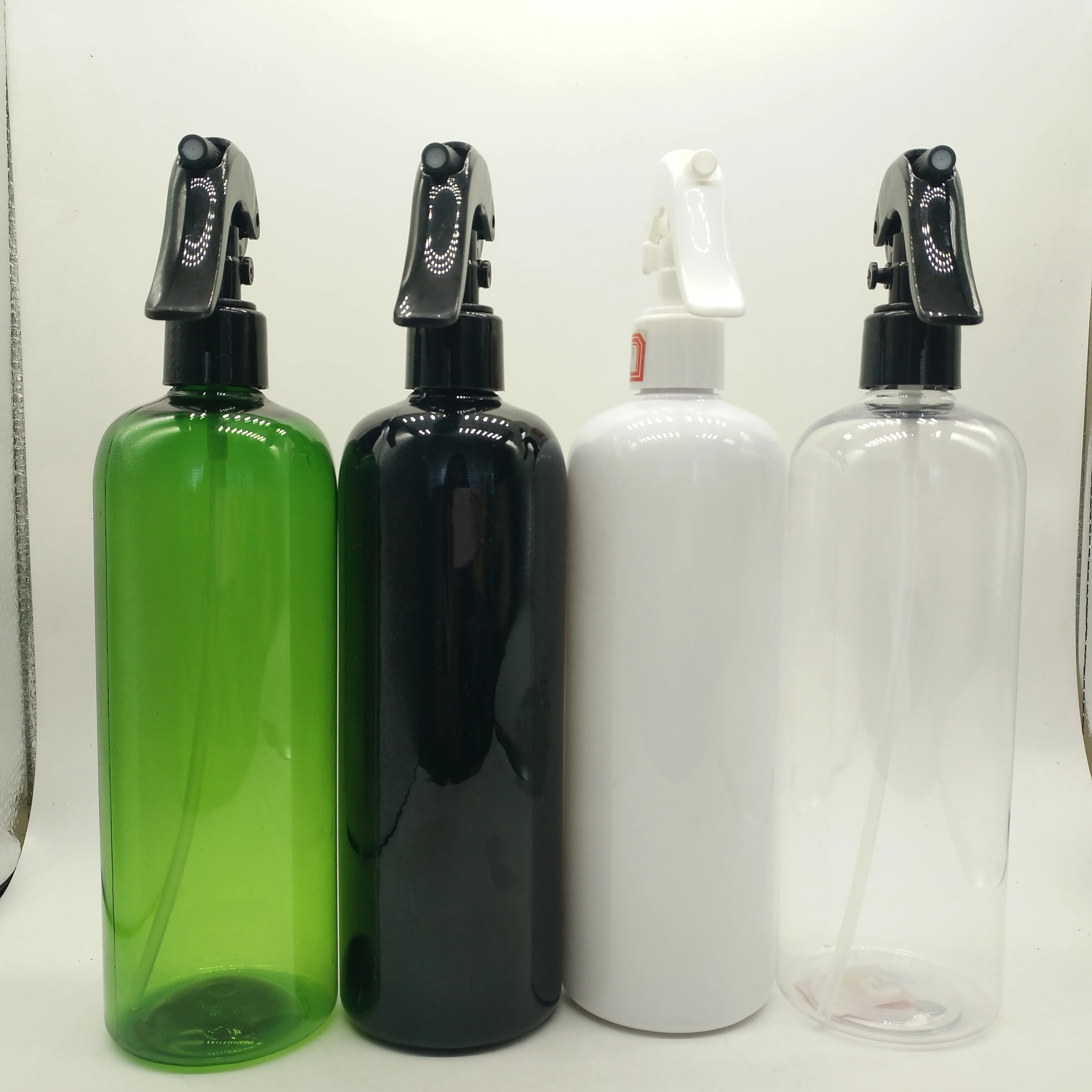 100ml 150ml 200ml 250ml 500ml Empty Black White Spray Gun Pet Plastic Disinfection Fine Mist Spray Trigger Bottle
