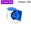 Flush-mounted 3 core 16A