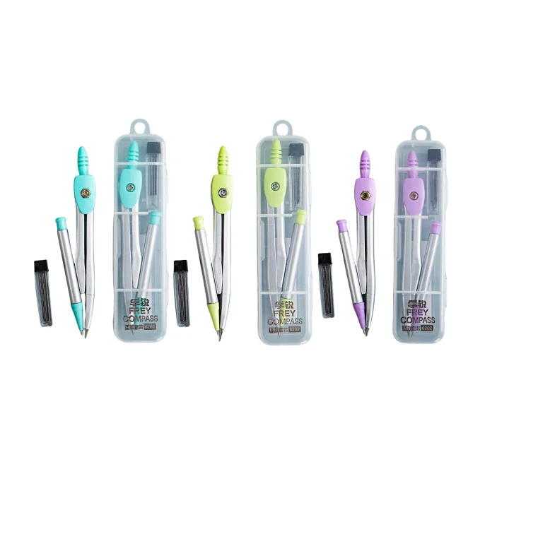 Hot Selling Metal Compasses Set Geometric Precision Math Drawing Tools for Primary and Middle School Students