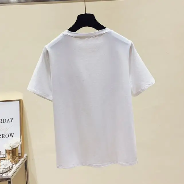 Women's Short Sleeved T-shirt 2022 New Summer Tshirt Fashion Casual Tee ...