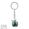 Indian agate apple keychain