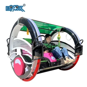 New 360 Degree Rolling Electric Swing Happy Car Indoor Amusement Park Ride for Kids Made of Fiberglass Plastic Playground Garden