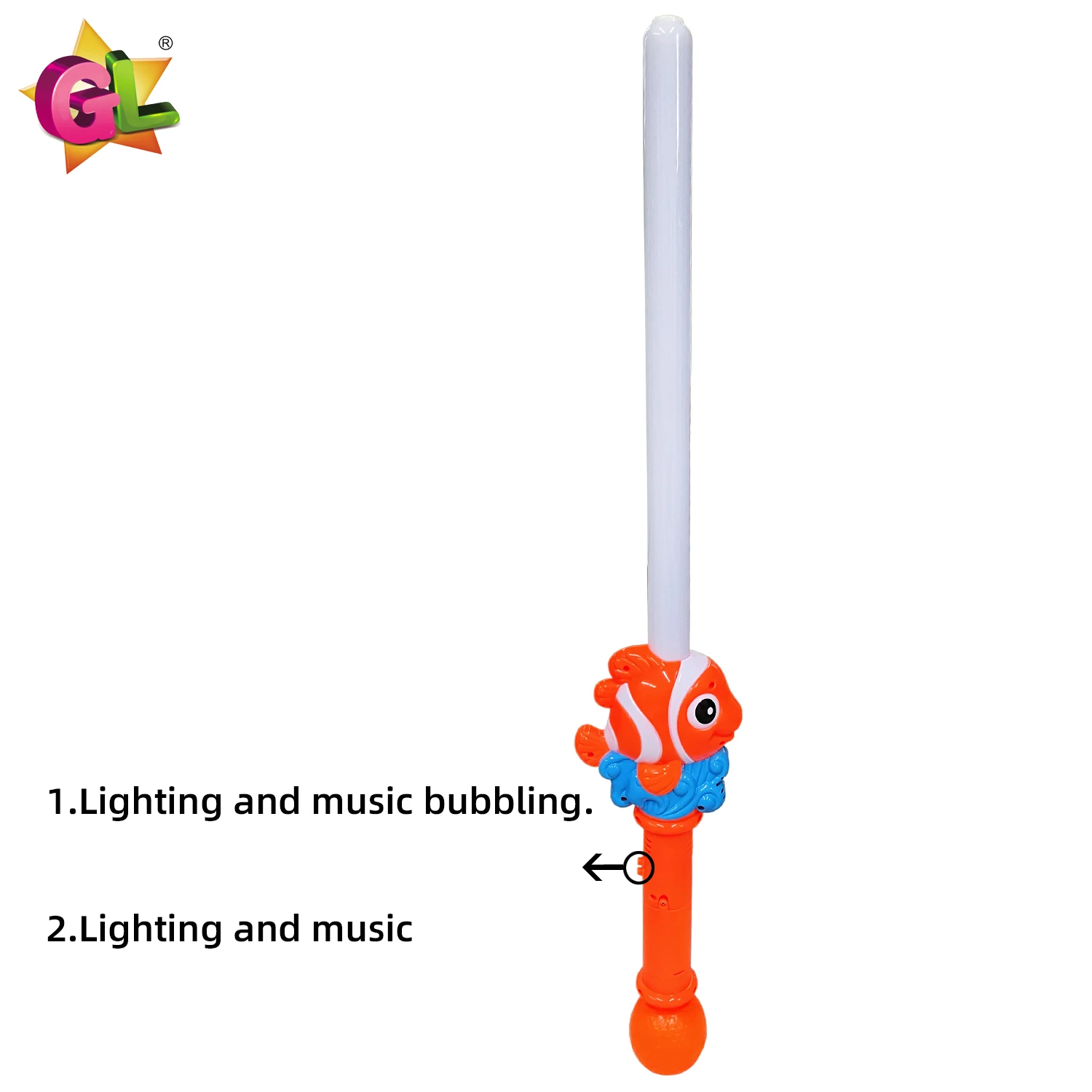 Light Up Bubble Toys Led Cartoon Fish Bubble Wands With Sound Fun Gifts