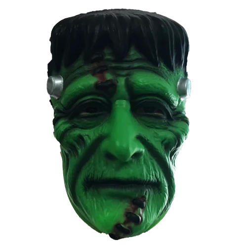 green scar man realistic scary face party mask for cosplay - buy