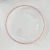 Transparent rose gold bead plate