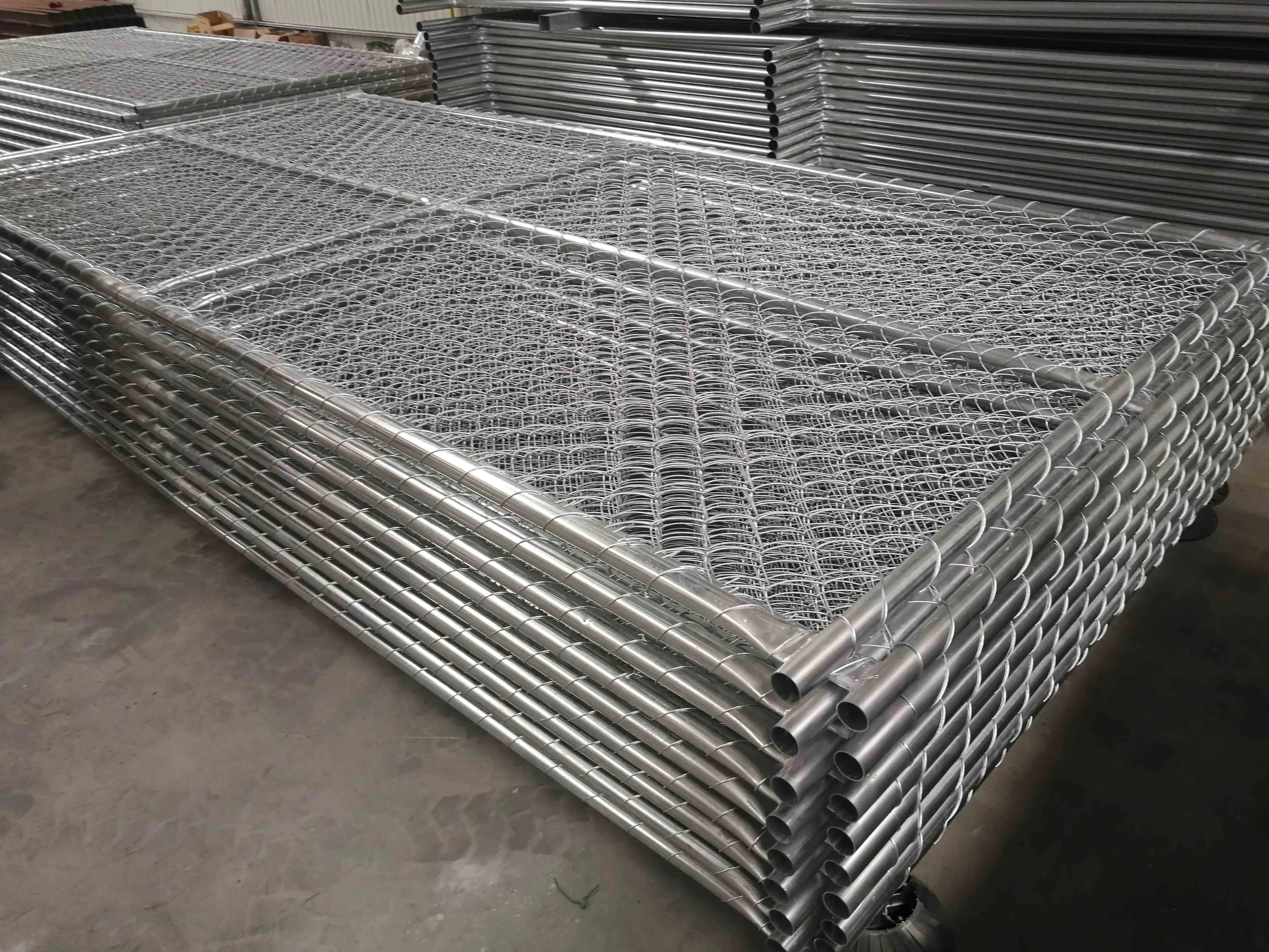 6x12 Portable Galvanized Iron Chain Link Temporary Fence Panel In ...