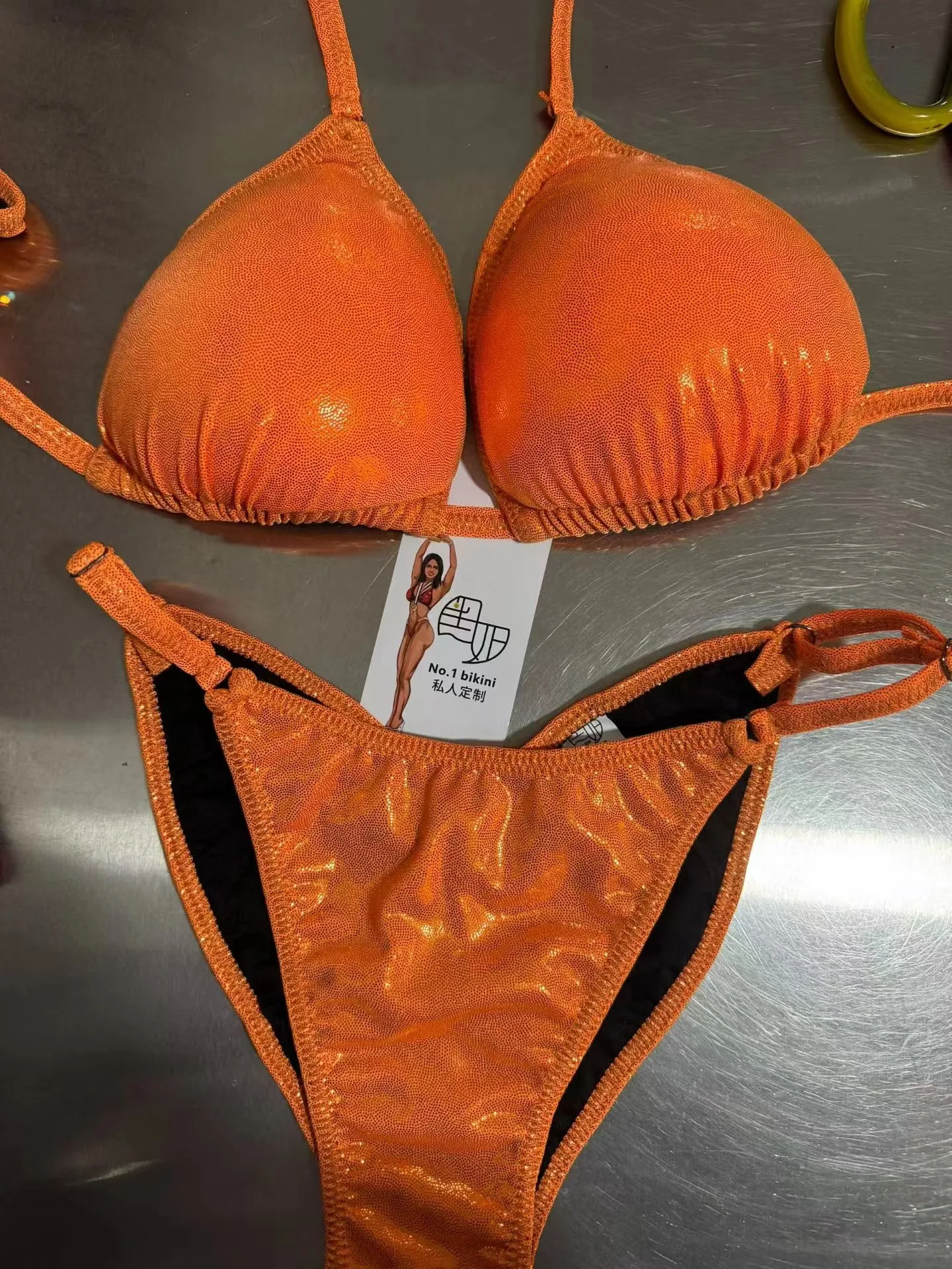 Glitter CBBA Bodybuilding Bikini Summer Pool Party Nightclub Stage Catwalk Dress Stage Catwalk Pool Party Club Bar Wear