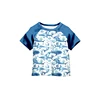 Blue Shark Print Short Sleeve Raglan T-shirt