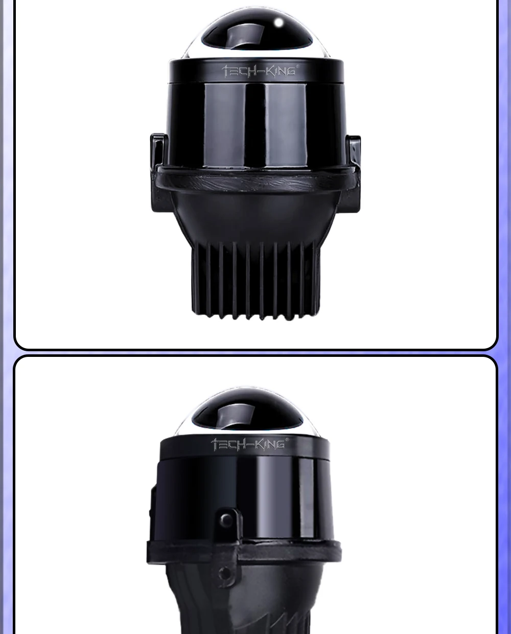 TECH-KING 2.5 inch 6000K 12V 25W Car Auto Lighting System Xenon projector with Bracket Bi LED Projector Lens Fog Light