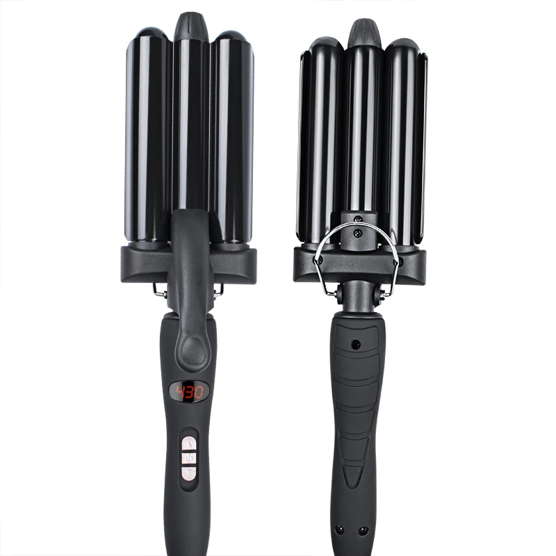 Ceramic Hot Curlers Triple Deep Waver 3 Barrel Wave Hair Curling Iron Professional Automatic Rotating Curling Iron Hair Curler
