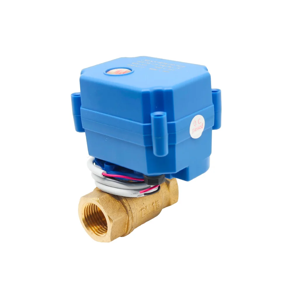 CWX Series 15Q DN20 CR01 12V Electric Actuator 2 Way Brass Motorized Ball Valve for Automatic Water