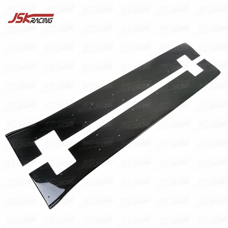 Style Carbon Fiber Side Skirts Attachment For 2008-2015 Mitsubishi Lancer Evolution Evo 10