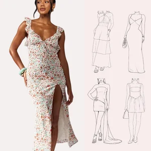 Custom Manufacturer Women's New Sexy V-Neck Printed Dress Slim Fit Casual and Fashionable With Sustainable Feature