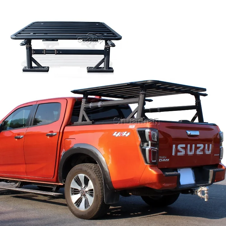 Adjustable Hilux Roll Bar Truck Bed Rack Ladder Roof Rack For Ford F150
