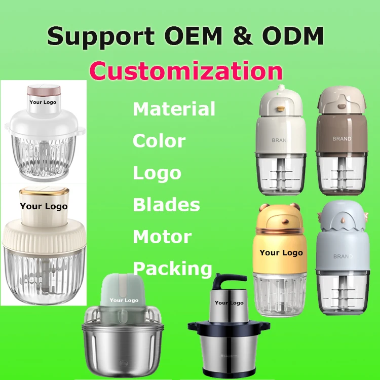 8830 Motor EMC Approved 6L 1000W Mini Electric Kitchen Equipment Universal Kitchen Blender Meat Grinder Chopper Household Metal