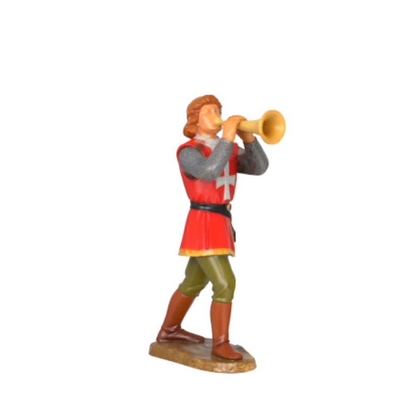 Custom Wholesale Medieval Trumpeter Warrior Mini Resin Figure OEM Handcrafted Statues