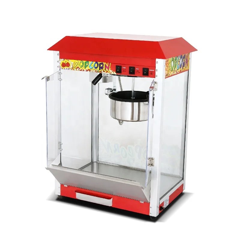 High Quality Automatic Popcorn Maker Machine with Cart Wholesale Bakery Application New Condition Core Motor Component Made Corn