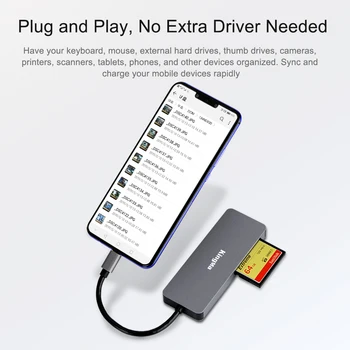 Kingma 6-in-1 USB C Hub Type c Hubs Adapter Converter for Mac Surface Laptop detail image