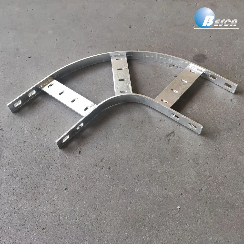 Horizontal Bend Ladder Type Cable Tray with Connectors UL and CE and IEC SS304 316 Steel China Manufacturer