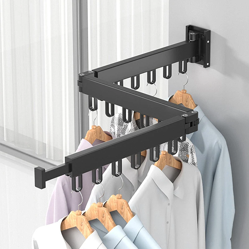 Folding Clothes Hanger Wall Mount Space Saving Solutions