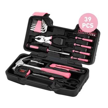 Home Manual Repair Professional Household Lady Women Pink tool sets