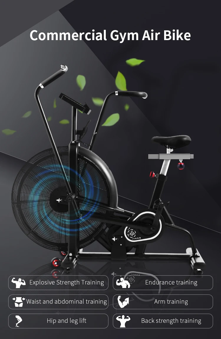air bike with back support