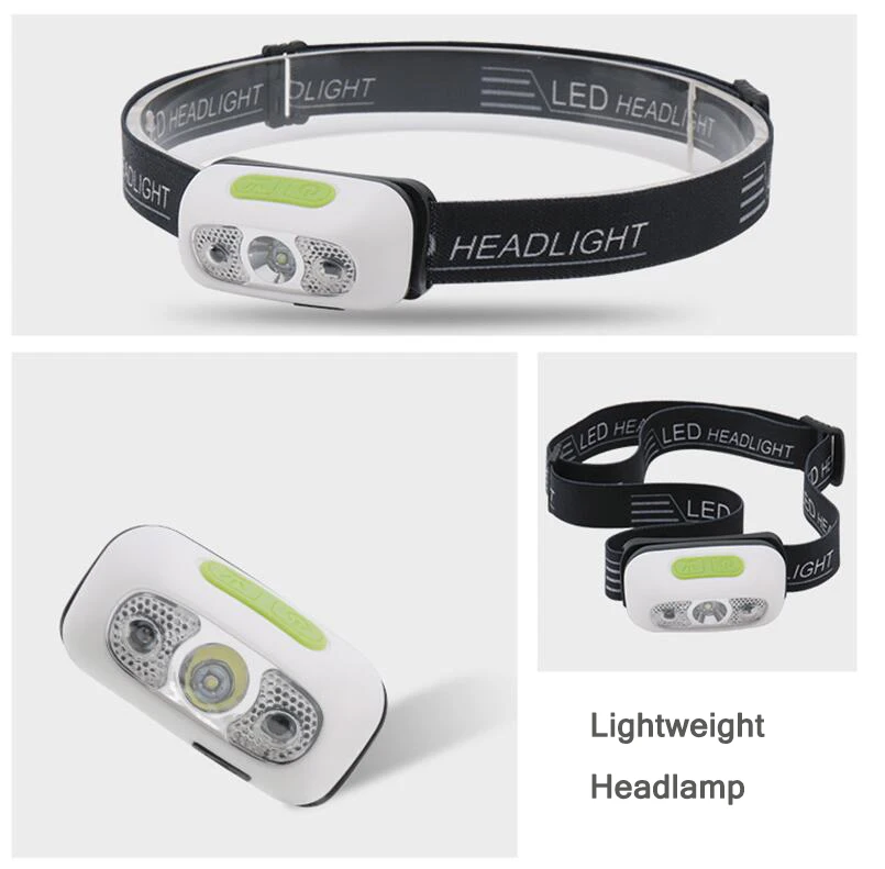 Waterproof Outdoor Camping Running Rechargeable High-power Motion Sensor Led Light Headlamp Head Torch Light details