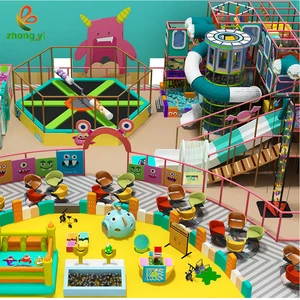 ZHONGYI High Quality Indoor Playground for Kids Space Theme with Big Slides Amusement for Sale