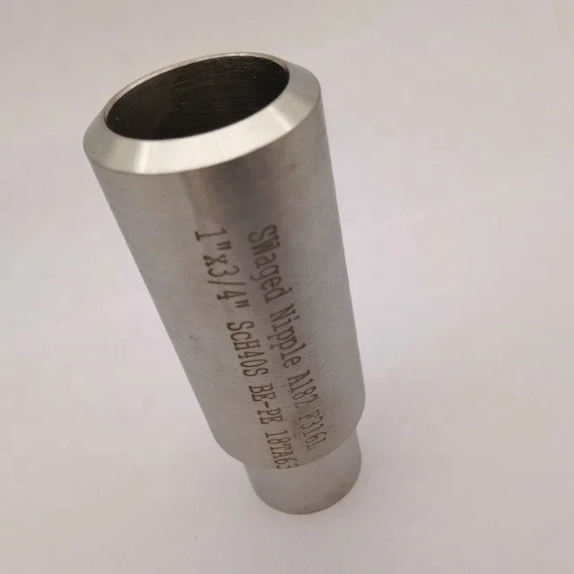 METAL ASTM A312 TP316L Concentric Swage Nipple BLE*PSE Stainless Steel Pipe Fittings Swage Nipple
