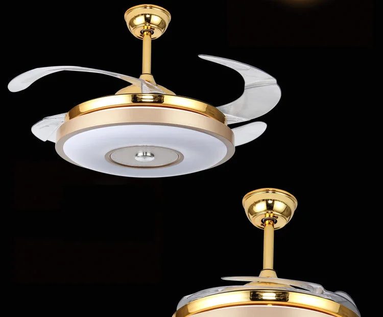 Ceiling fan light and MP3 Bluetooth speaker RGB color changing music ceiling fan