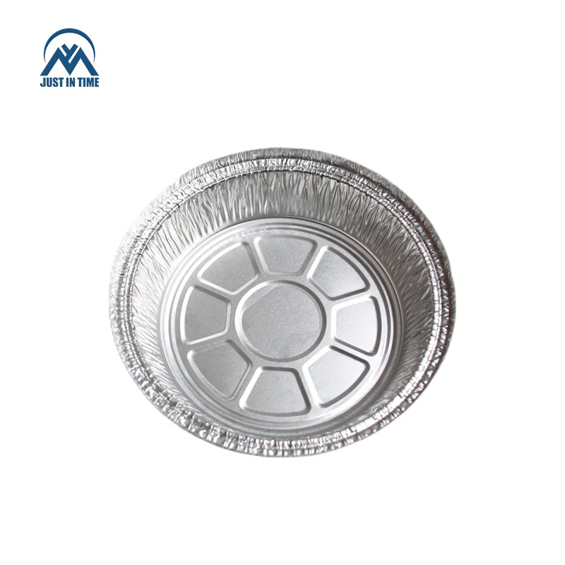 Export Aluminum Foil Tray Container Plate Pizza Pan Baking Disposable Food Packaging Aluminum Foil Round 9 Inch Customize Takeaway Food Free Offer Accept