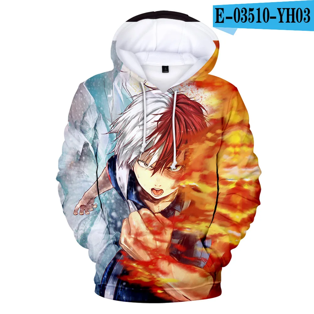 JMSUN My Hero Academia Cosplay Todoroki Anime Hoodies Himiko Toga  Sweatshirts Boku No Hero Academia Izuku Midoriya Casual Streetwear 